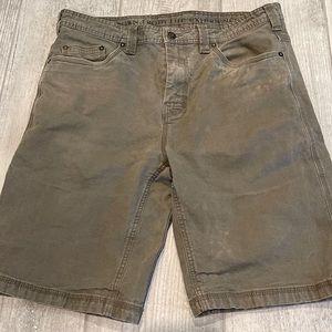 Prana Mens Gray Chino Shorts Size 34 Casual Flat Front Pockets